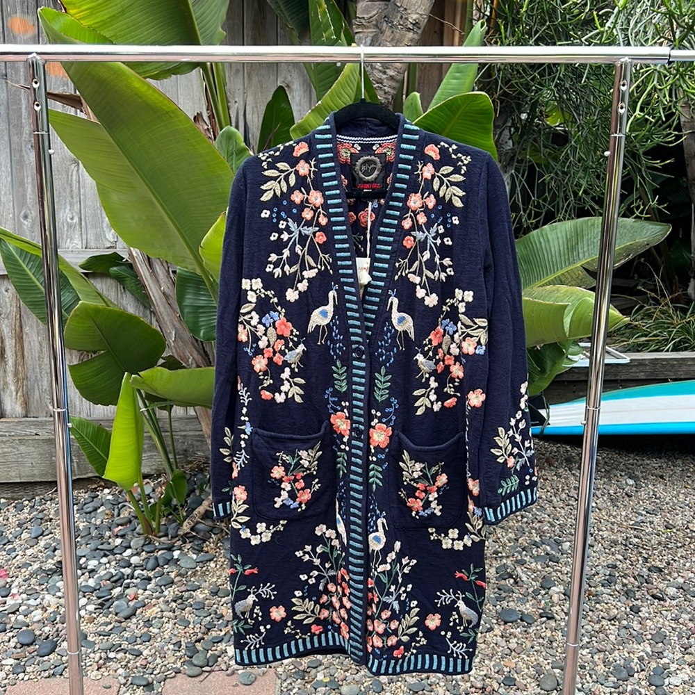 Johnny Was Brooke Cardigan (Navy)